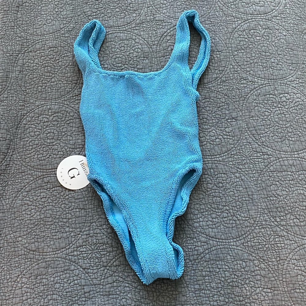 Hunza G Square Neck Crinkle Suit